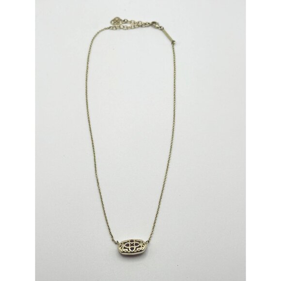 Kendra Scott Elisa Gold-Plated Necklace With Iridescent Opal Stone Pendant - Picture 2 of 6